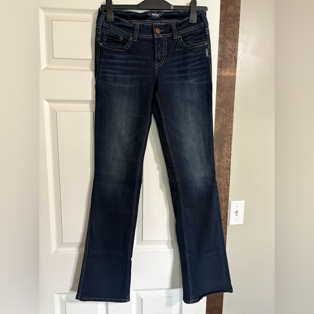 Silver Jeans Blue Suki mid slim boot cut Denim jeans